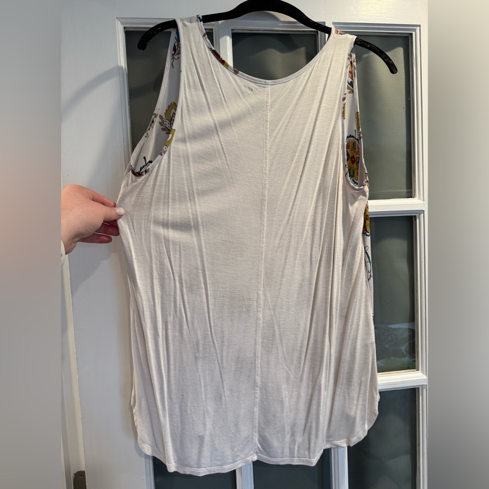 LOFT Multi-Color Patterned Tank Top L - Picture 2 of 4